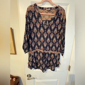 Like new top with pockets drawstring Blue